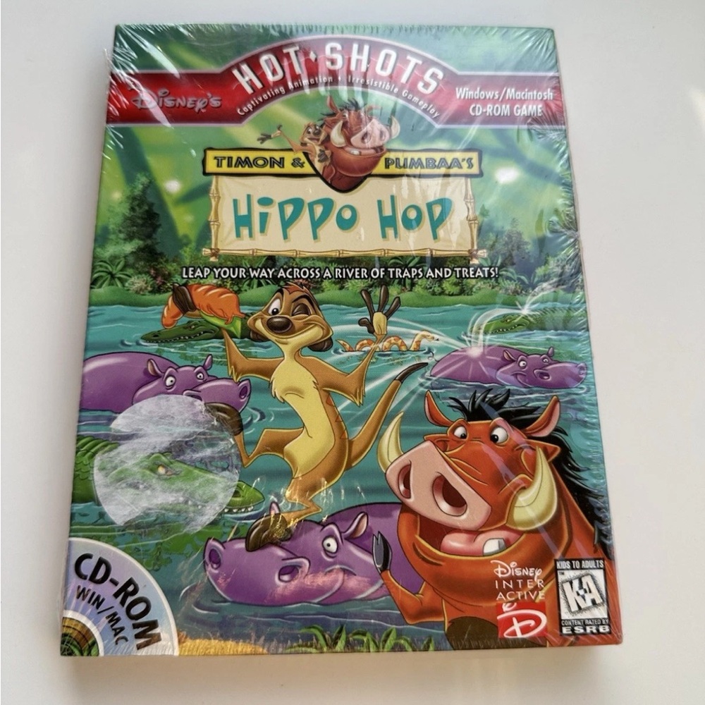 Disney's Hot Shots: Timon & Pumbaa's Hippo Hop (PC, 1996) | Vintage PC Game New